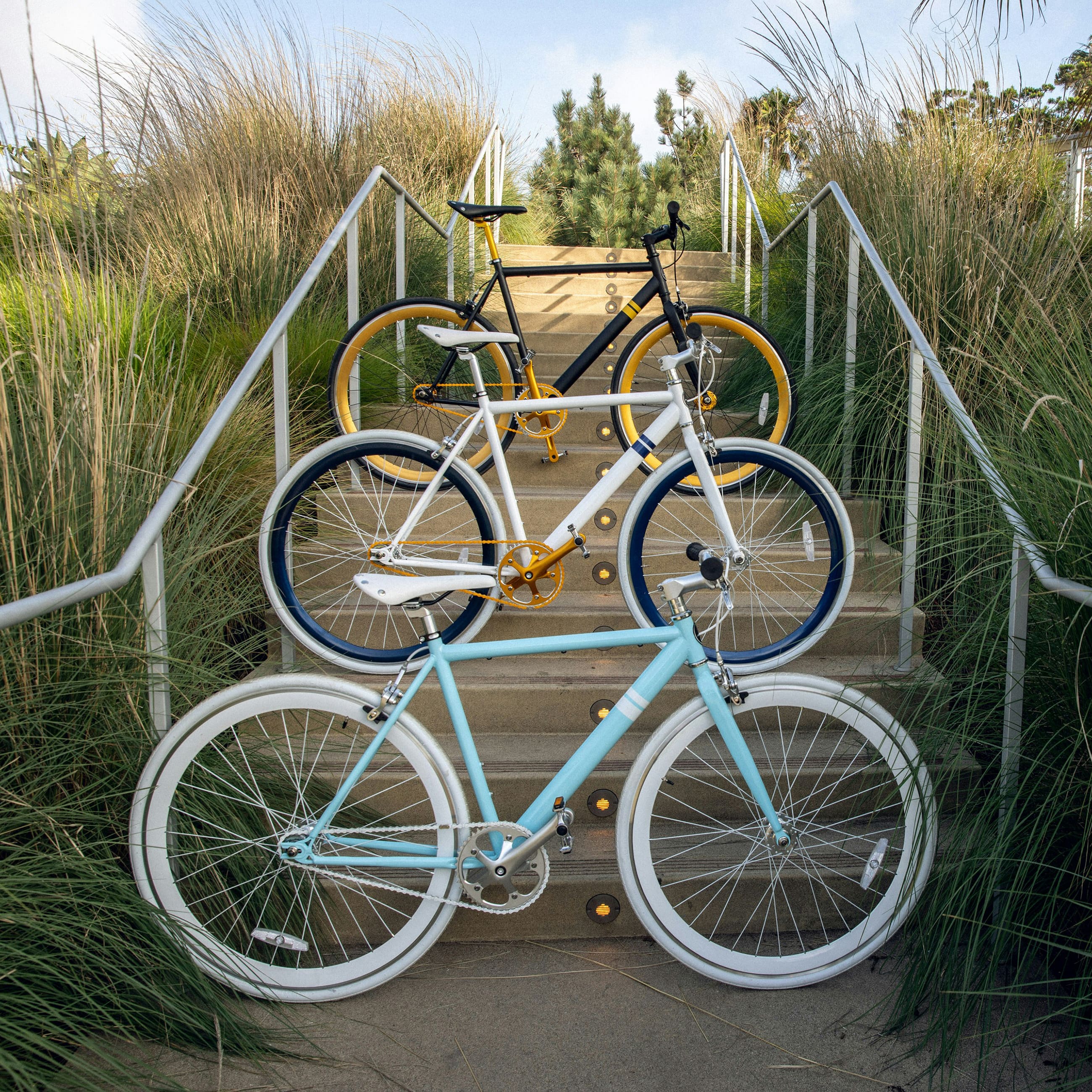 Example zoom photo of three bikes